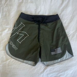 Infinite movement army green shorts